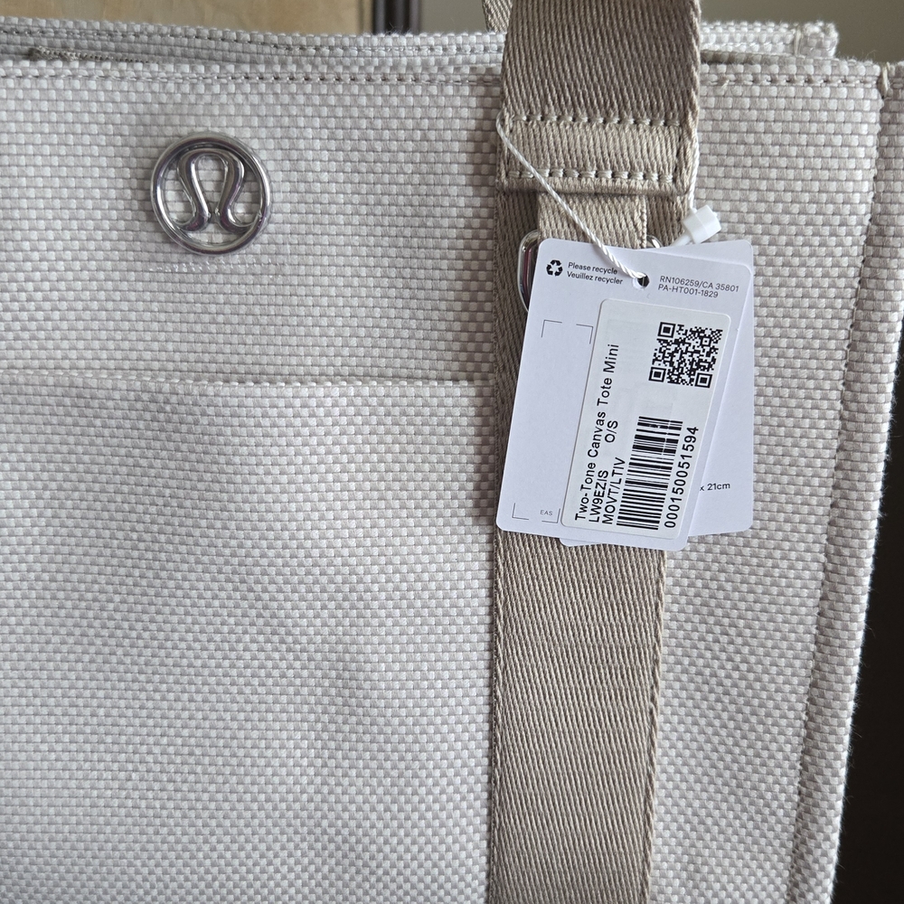 lululemon athletica Cream and Tan Mini Tote Bag - Picture 2 of 9